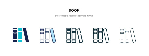 书的图标有两种不同的颜色和风格图片下载