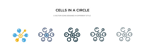 单元格中的圆形图标有两种不同的样式图片下载