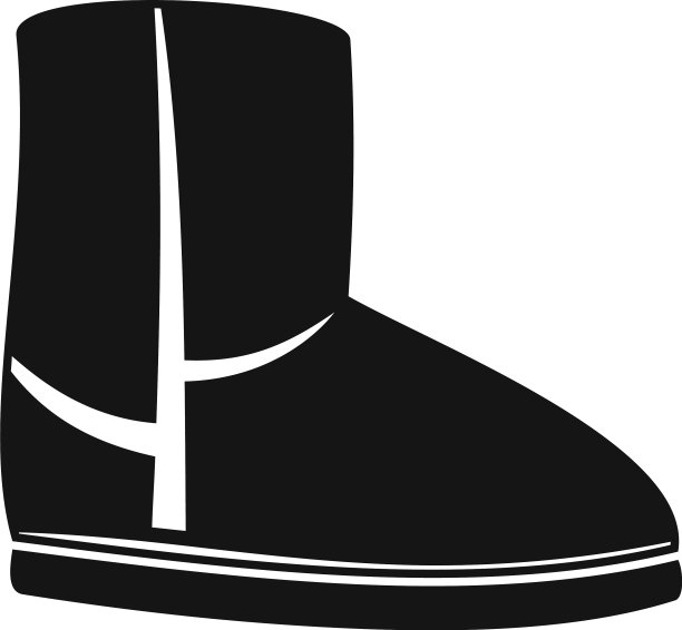 休闲ugg靴子图标简单的风格图片下载