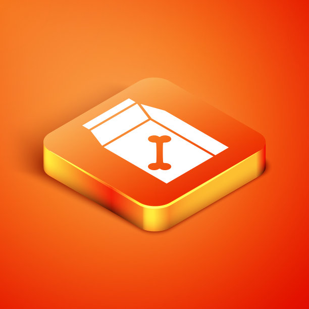 等距袋食品宠物图标隔离图片下载