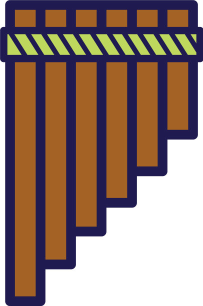 长笛乐器填充风格图标图片下载