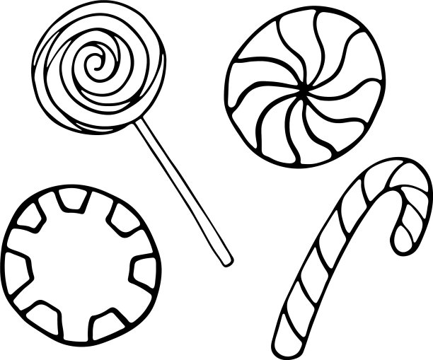 手绘轮廓糖图片下载