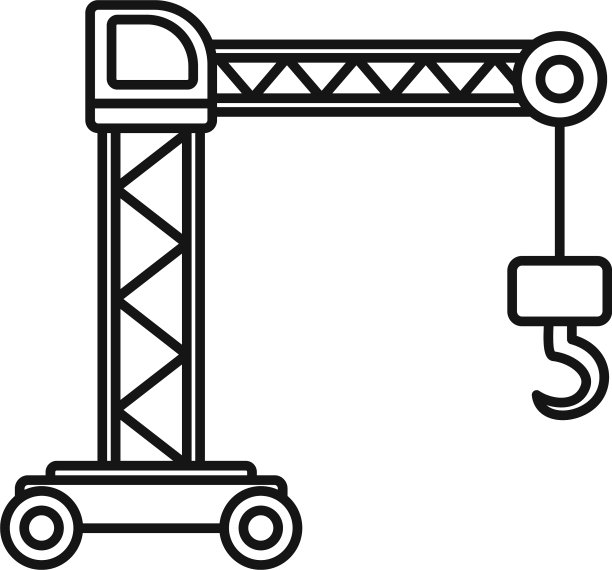 容量起重机图标轮廓样式图片下载