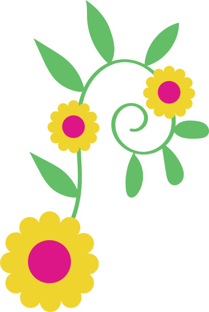 花和叶的花园图标图片下载