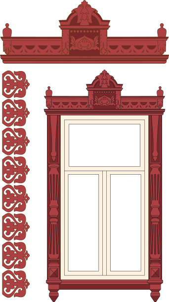 木质装饰窗户图片下载