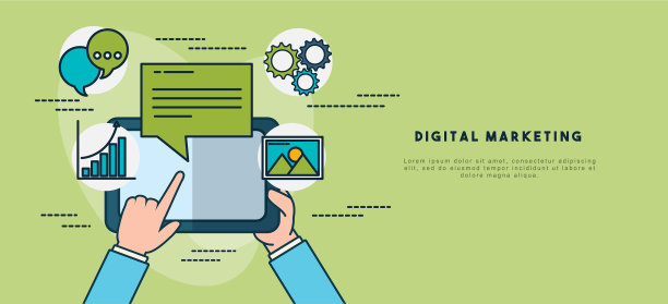 数字营销技术与平板电脑图片下载
