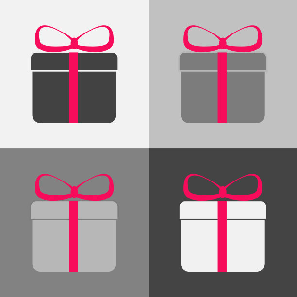 图标集礼盒祝贺节日图片下载