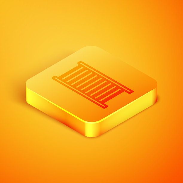 等距线木楼梯图标孤立上图片下载