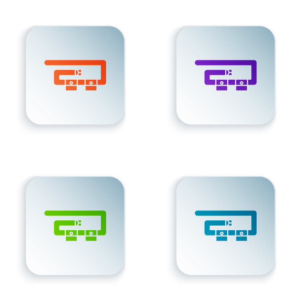 彩色潜水带图标孤立在白色图片下载