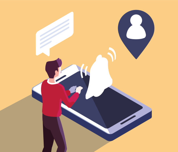 有智能手机屏幕和移动应用程序的人图片下载