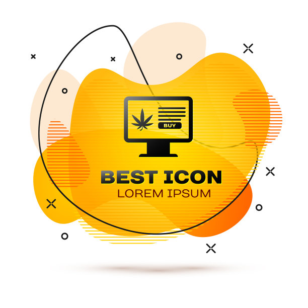 黑色电脑显示器和医用大麻图片下载