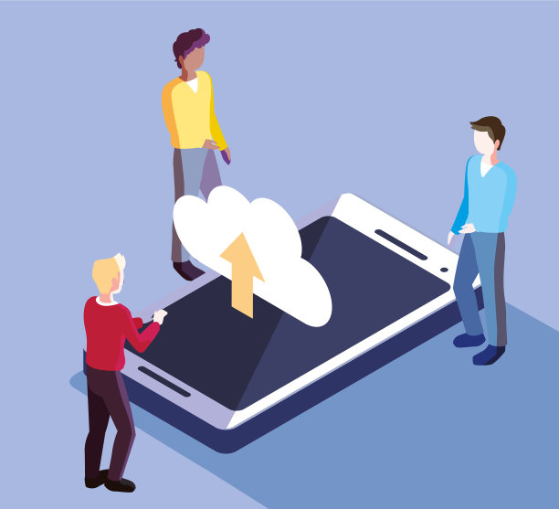 拥有智能手机屏幕和移动应用程序的男性图片下载