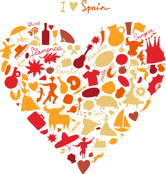 西班牙爱艺术心形速写为您图片下载