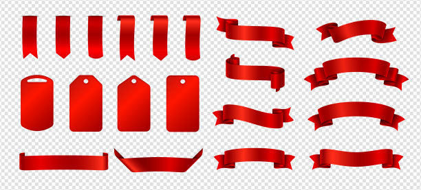 丝带，红丝带，徽章图片下载