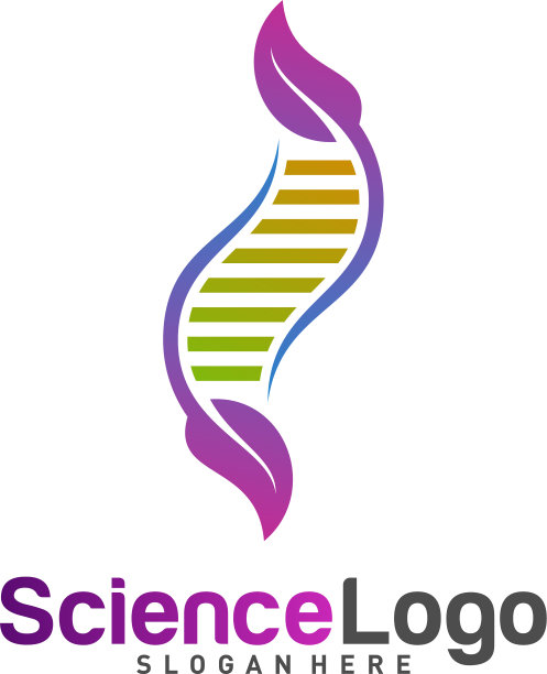 用叶子DNA设计创意叶子标志概念图片下载