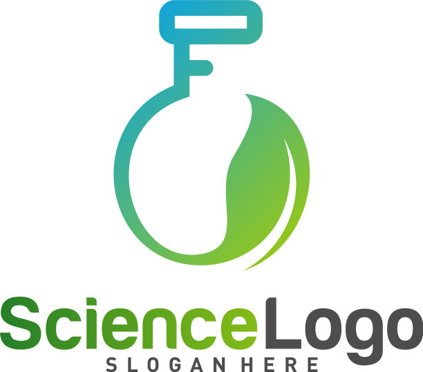 自然实验室标志设计与创意实验室概念图片下载