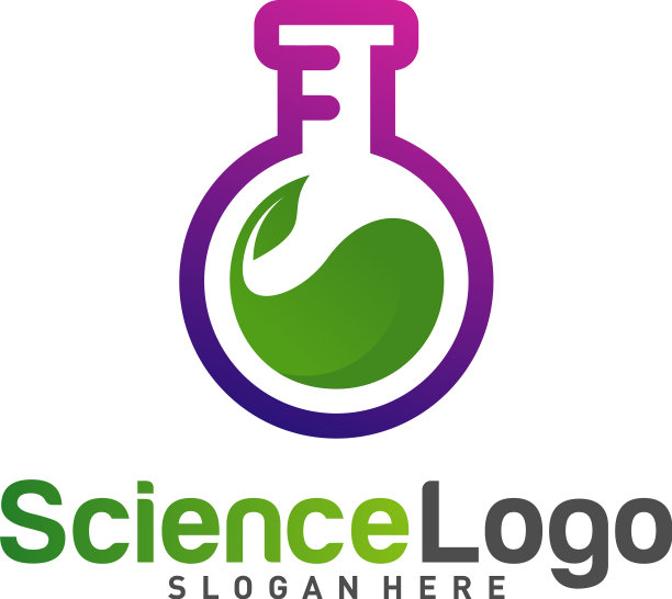自然实验室标志设计与创意实验室概念图片下载