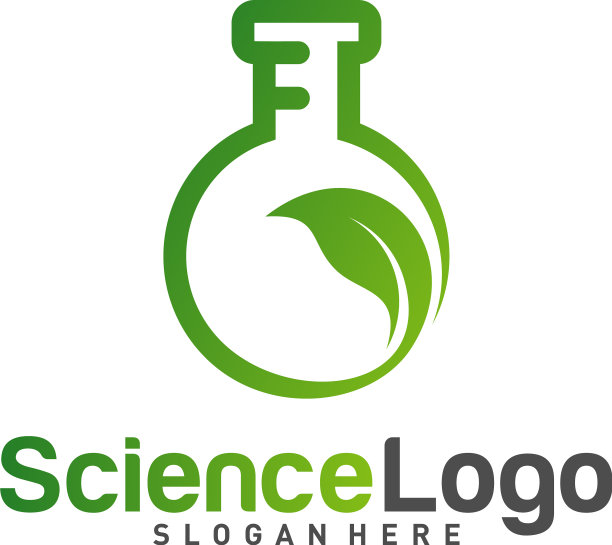 自然实验室标志设计与创意实验室概念图片下载