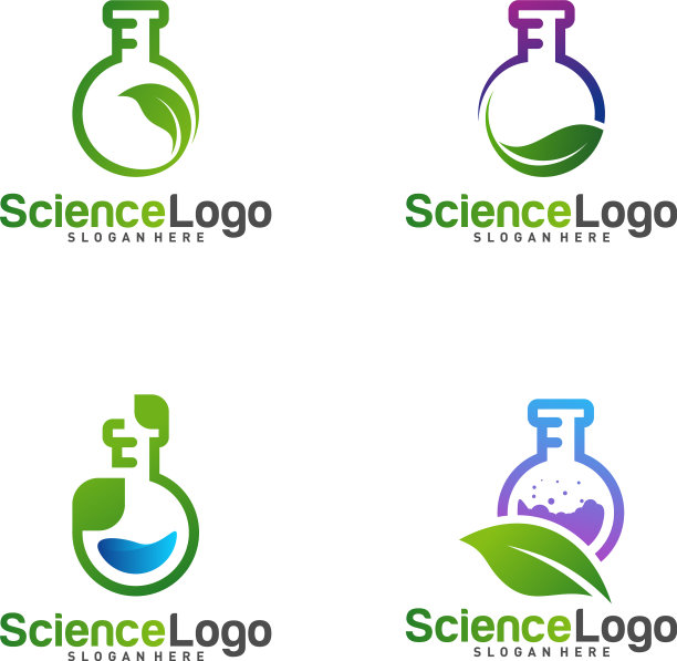 设定自然实验室标志设计概念创意图片下载