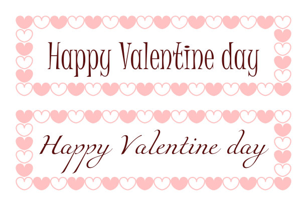 可爱的小心形相框作为情人节礼物图片下载