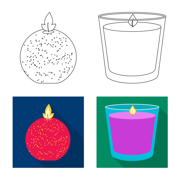 设计松驰和火焰图标一套图片下载