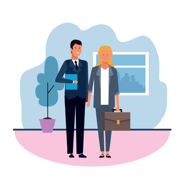 年轻的商人和在职的女性图片下载