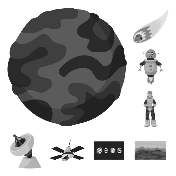 设计宇宙和旅行的图标集图片下载