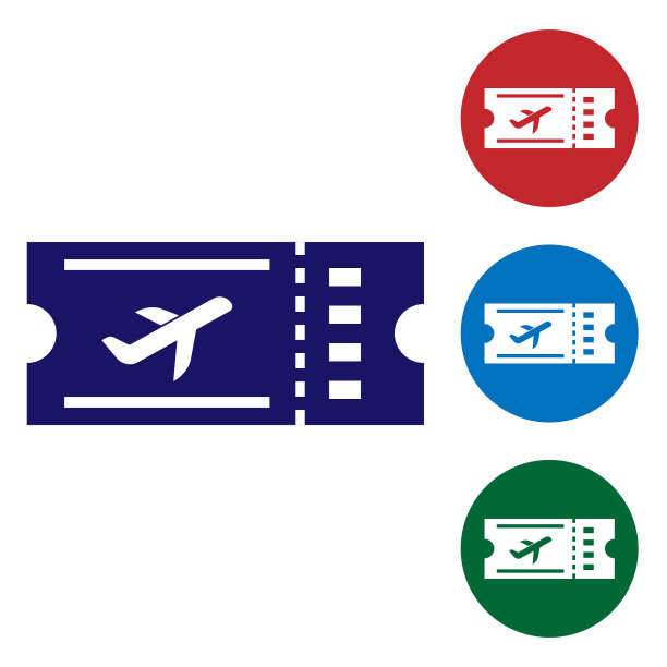 蓝色机票图标孤立在白色图片下载