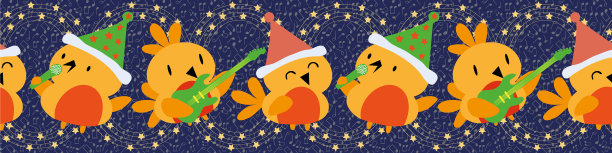 边框设计与卡通知更鸟玩耍图片下载