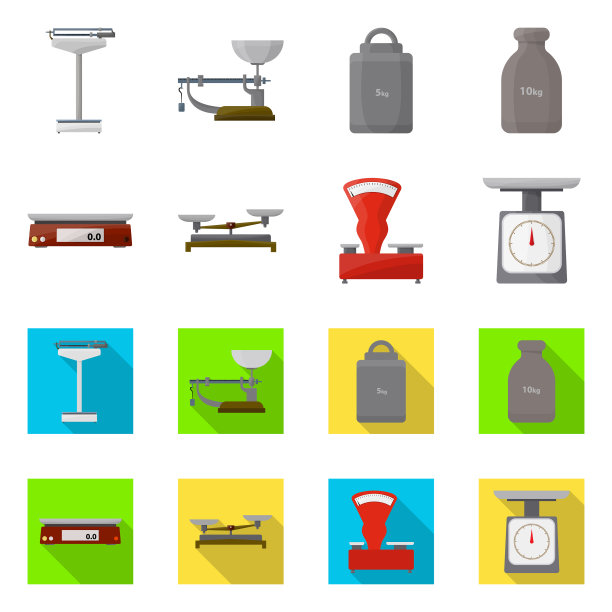 设计重量和秤标识集图片下载