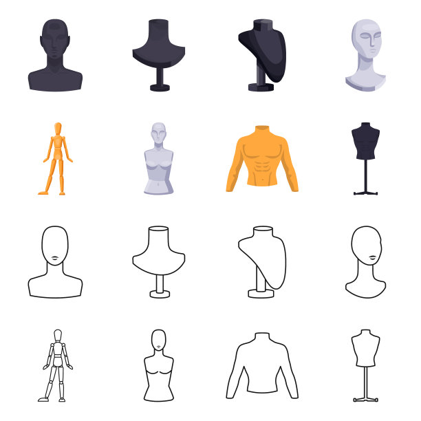 设计人体模型和时尚偶像集图片下载