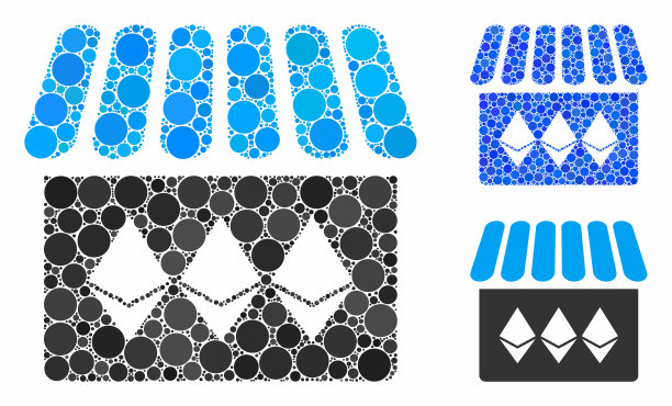 珠宝店马赛克图标圈图片下载