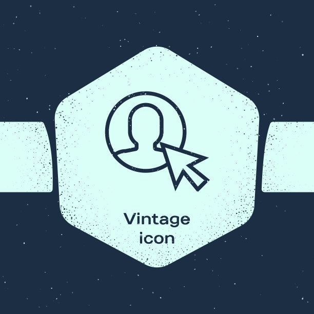 Grunge线用户在商务西装图标图片下载