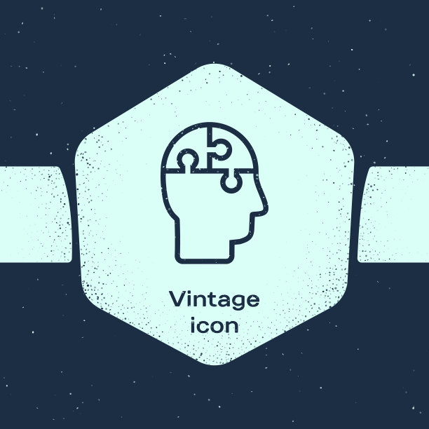 Grunge线人头拼图策略图标图片下载