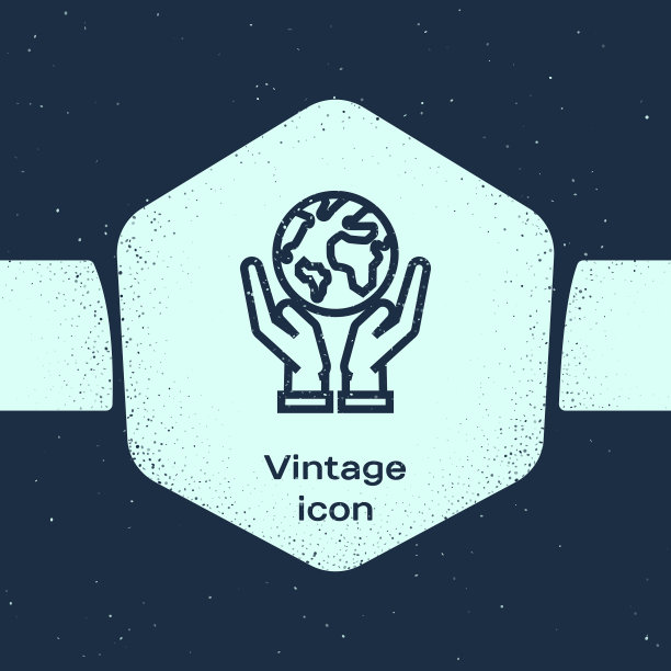 垃圾线人类手握地球地球仪图标图片下载