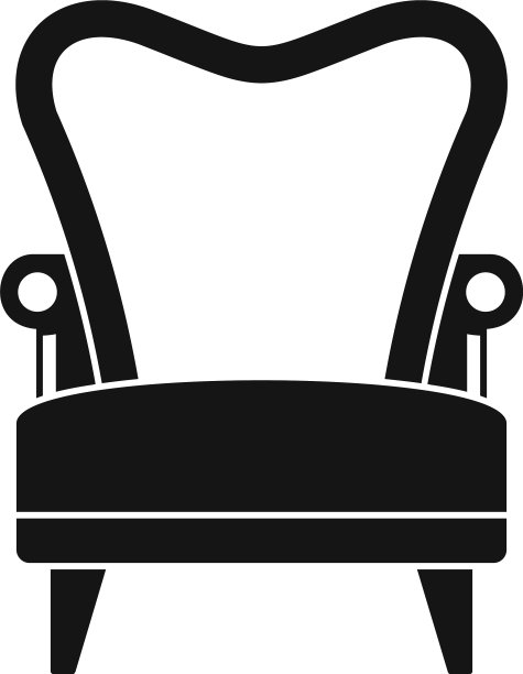 豪华扶手椅图标简约风格图片下载