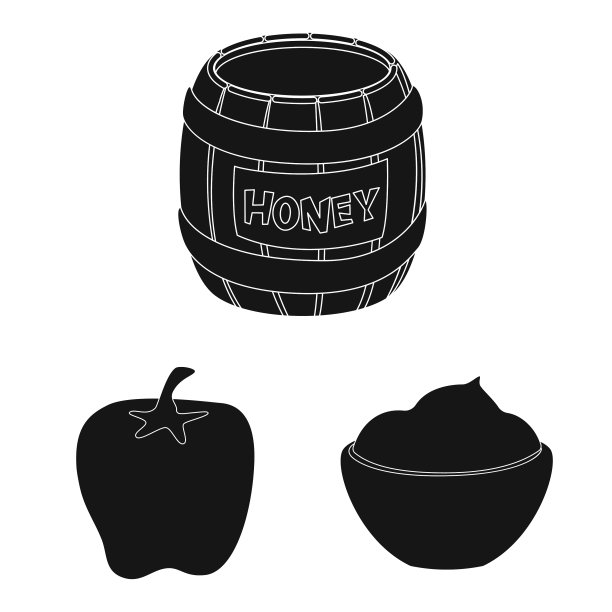 设计有机和烹饪标志套装图片下载