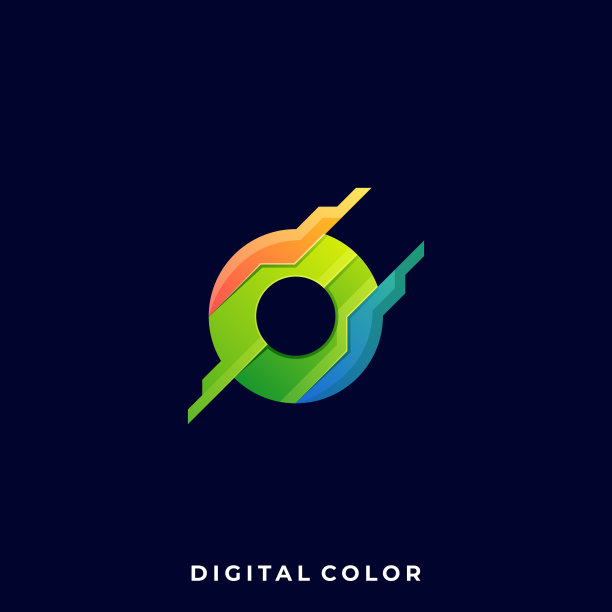 圆技术彩色设计模板图片下载