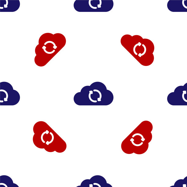 蓝色和红色云同步刷新图标隔离图片下载