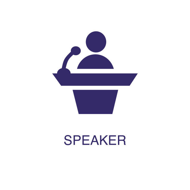 喇叭元素在平面简单风格上的白色图片下载