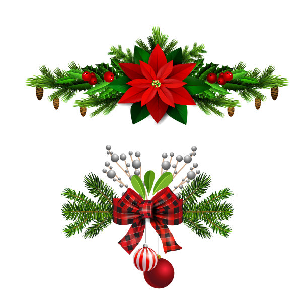 圣诞装饰用冷杉树金色的叮当声图片下载