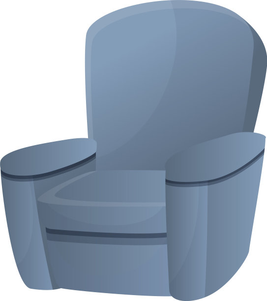 灰色软扶手椅图标卡通风格图片下载