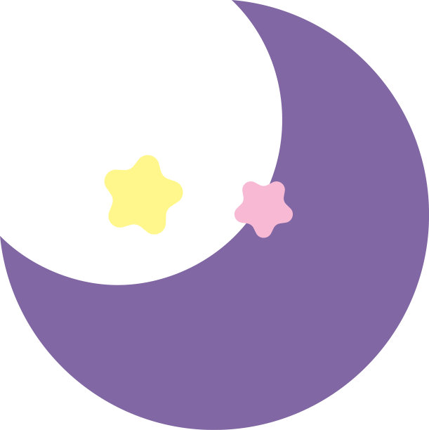 紫色半月星装饰图片下载