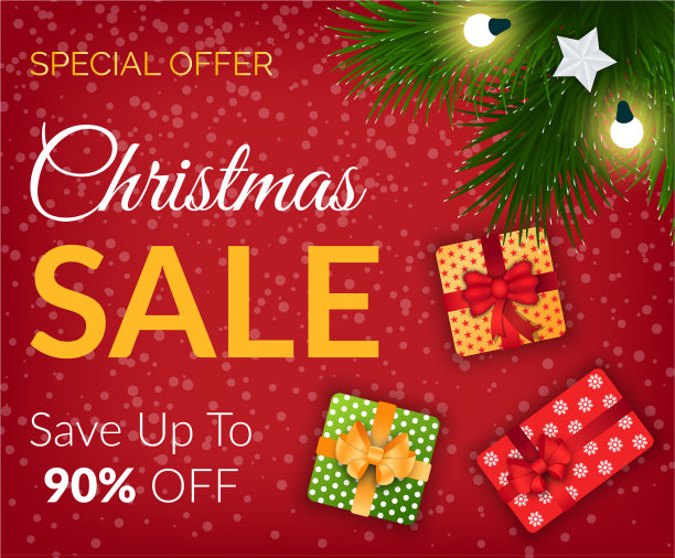 明信片冬季购物和折扣图片下载