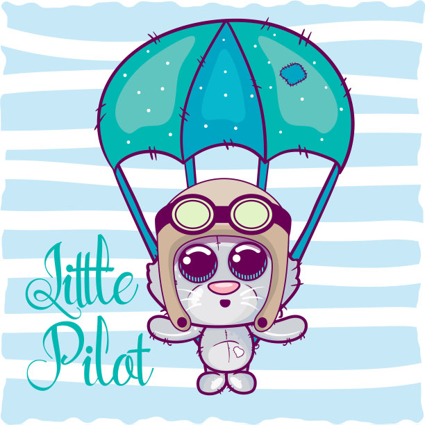 沐浴贺卡与可爱的卡通猫图片下载