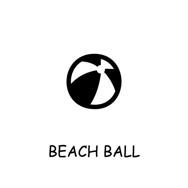沙滩球平面图标图片下载
