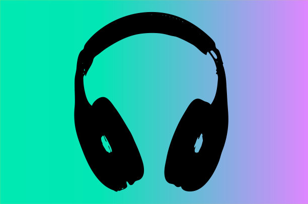 黑色耳机无线耳机夹艺术图片下载