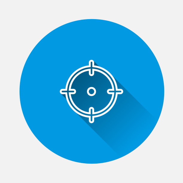 图标目标上的蓝色背景平面图像图片下载