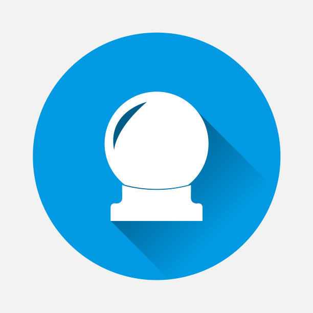 魔术球图标上的蓝色背景平图片下载