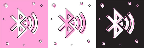 设置蓝牙连接图标隔离在粉红色和图片下载